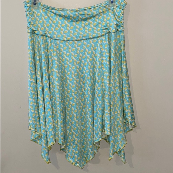 DVF stingray print silk ruffled waterfall skirt 6 - Picture 1 of 8